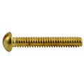 Midwest Fastener #4-40 x 3/4 in Slotted Round Machine Screw, Plain Brass, 42 PK 62175